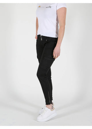 MOD JEANS MEGAN CARGO - Midnight Ink Black - AU21-2060.11
