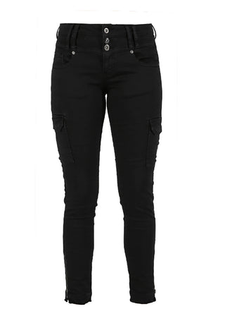 MOD JEANS MEGAN CARGO - Midnight Ink Black - AU21-2060.11