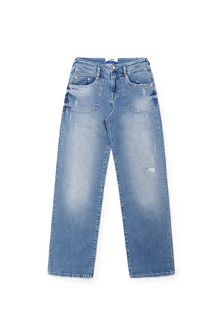 MOD JEANS NINI Wide Leg - Ocean Mist Blue - HW25-NINI.14320