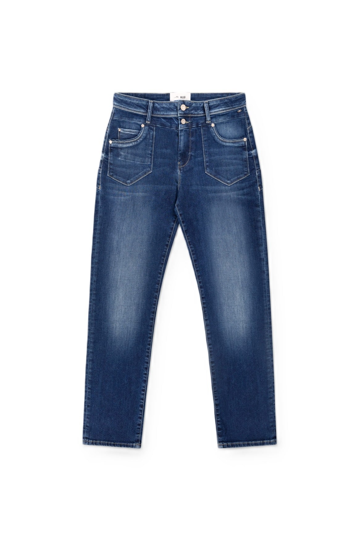 MOD JEANS PEGGY Straight Jeans - Indigo Whirl Blue - HW25-PEGGY.10866