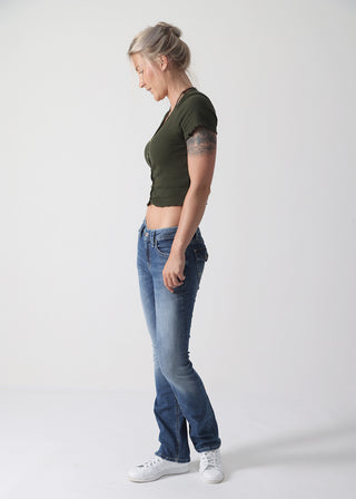 MOD JEANS Mona Schlaghose - Midway Denim Blue - SP23-2091.2798
