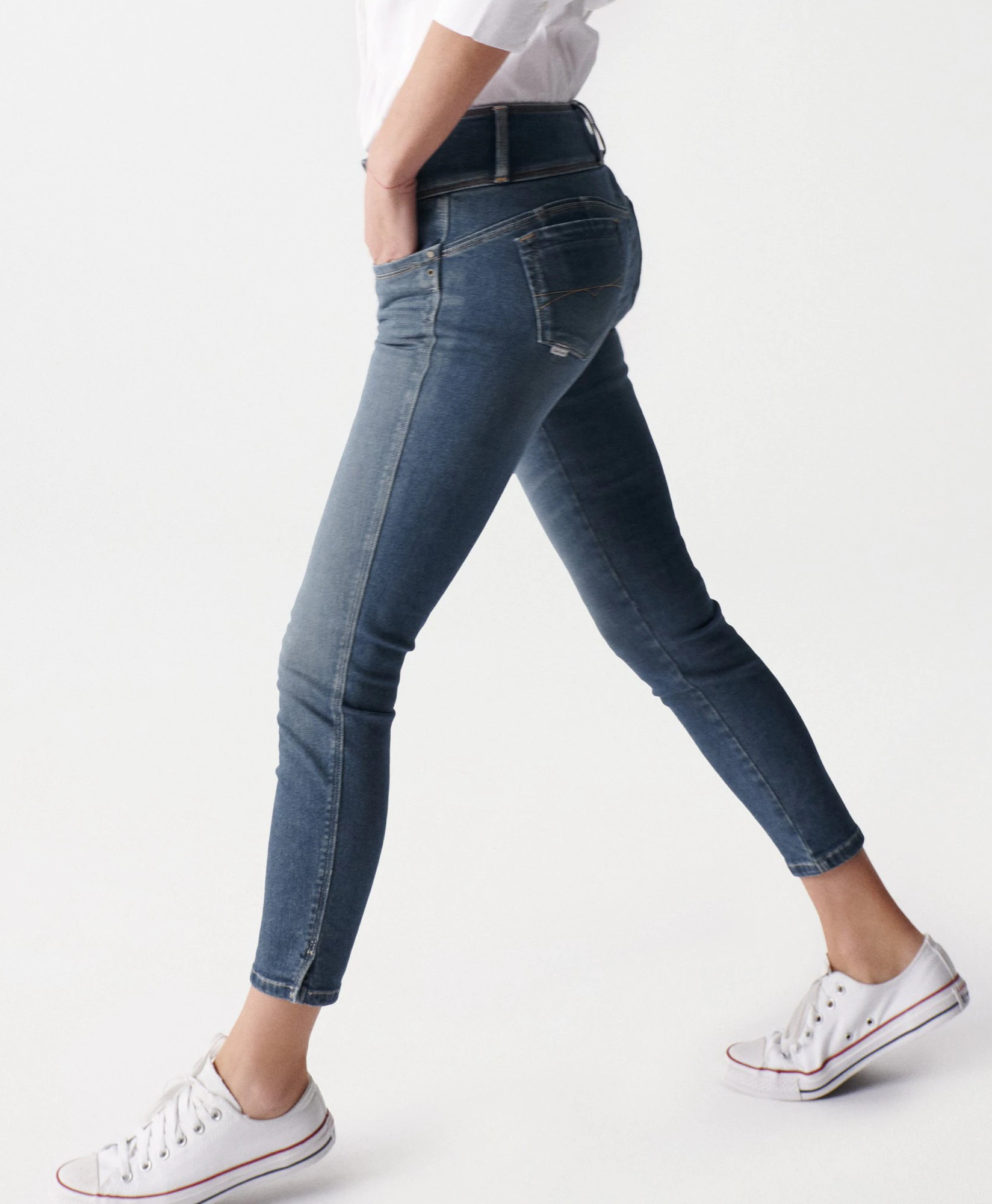 SALSA Mystery Push Up Skinny Crop - Harbor Mist Denim - 126612.8506 von Salsa