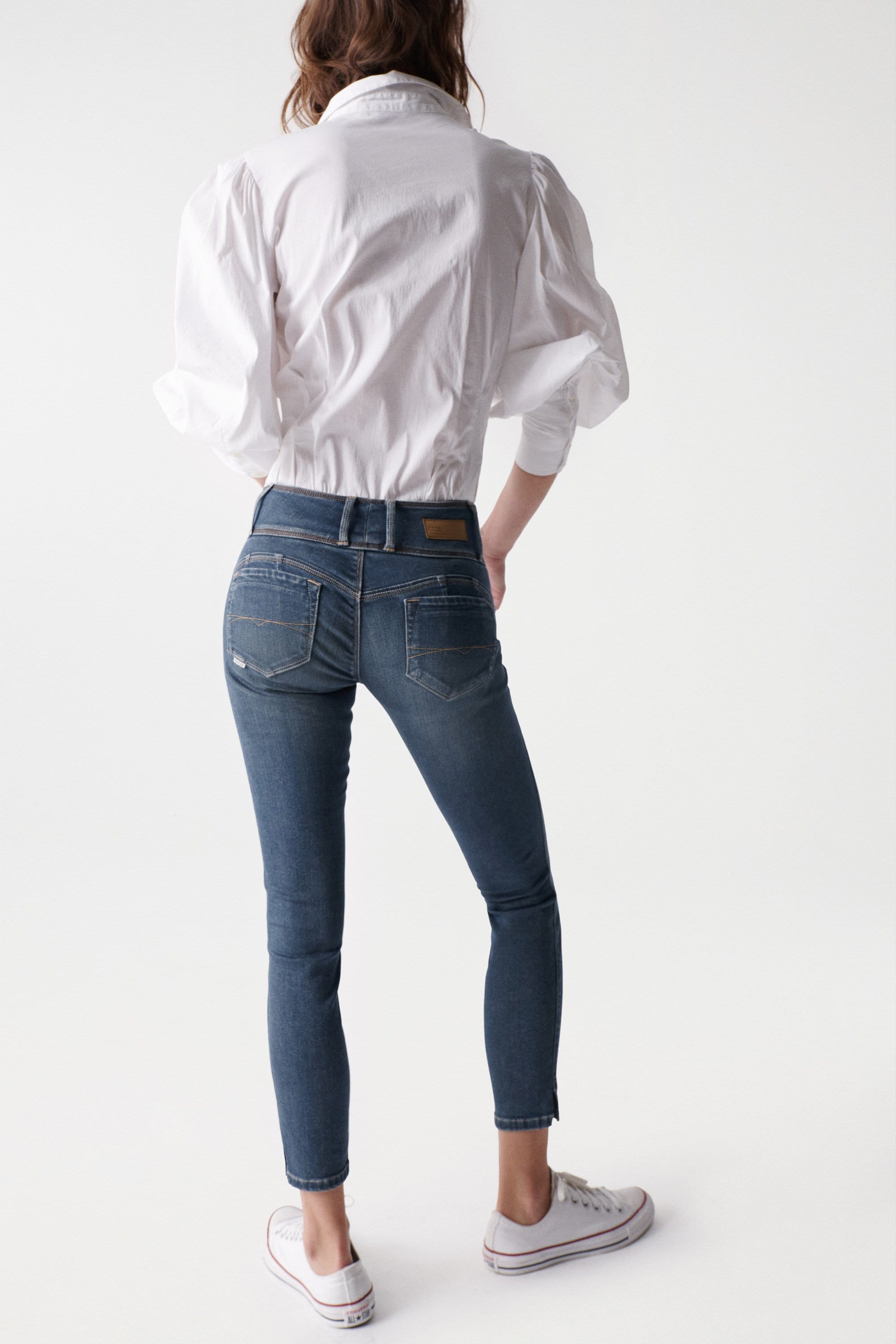 SALSA Mystery Push Up Skinny Crop - Harbor Mist Denim - 126612.8506 von Salsa