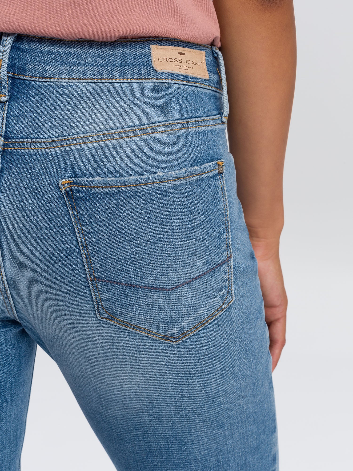 CROSS JEANS Rose Five Pocket - Ocean Mist Blue - N487-066 von Cross Jeans