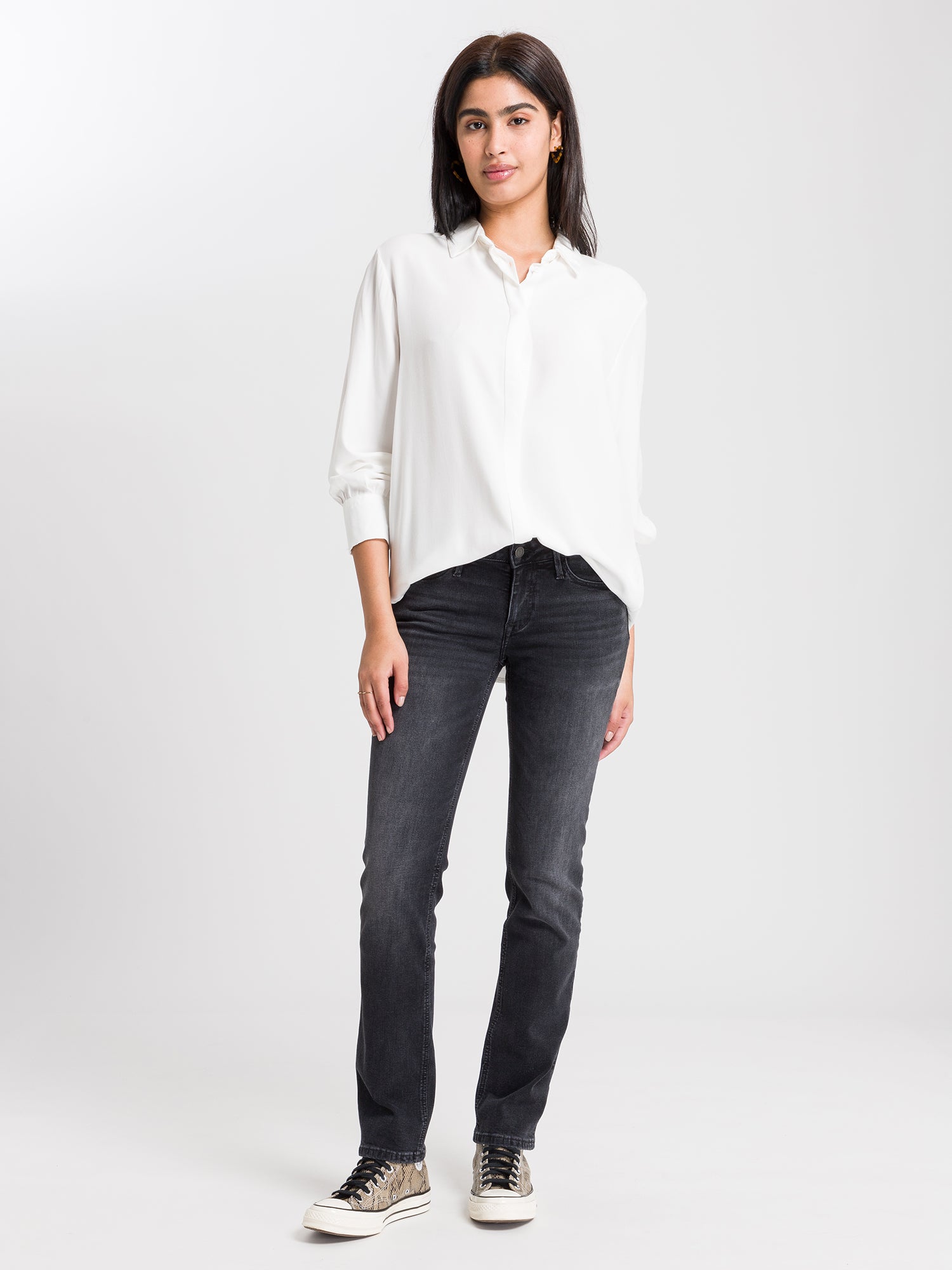 CROSS JEANS Rose Five Pocket - Midnight Slate Black - N487-075 von Cross Jeans