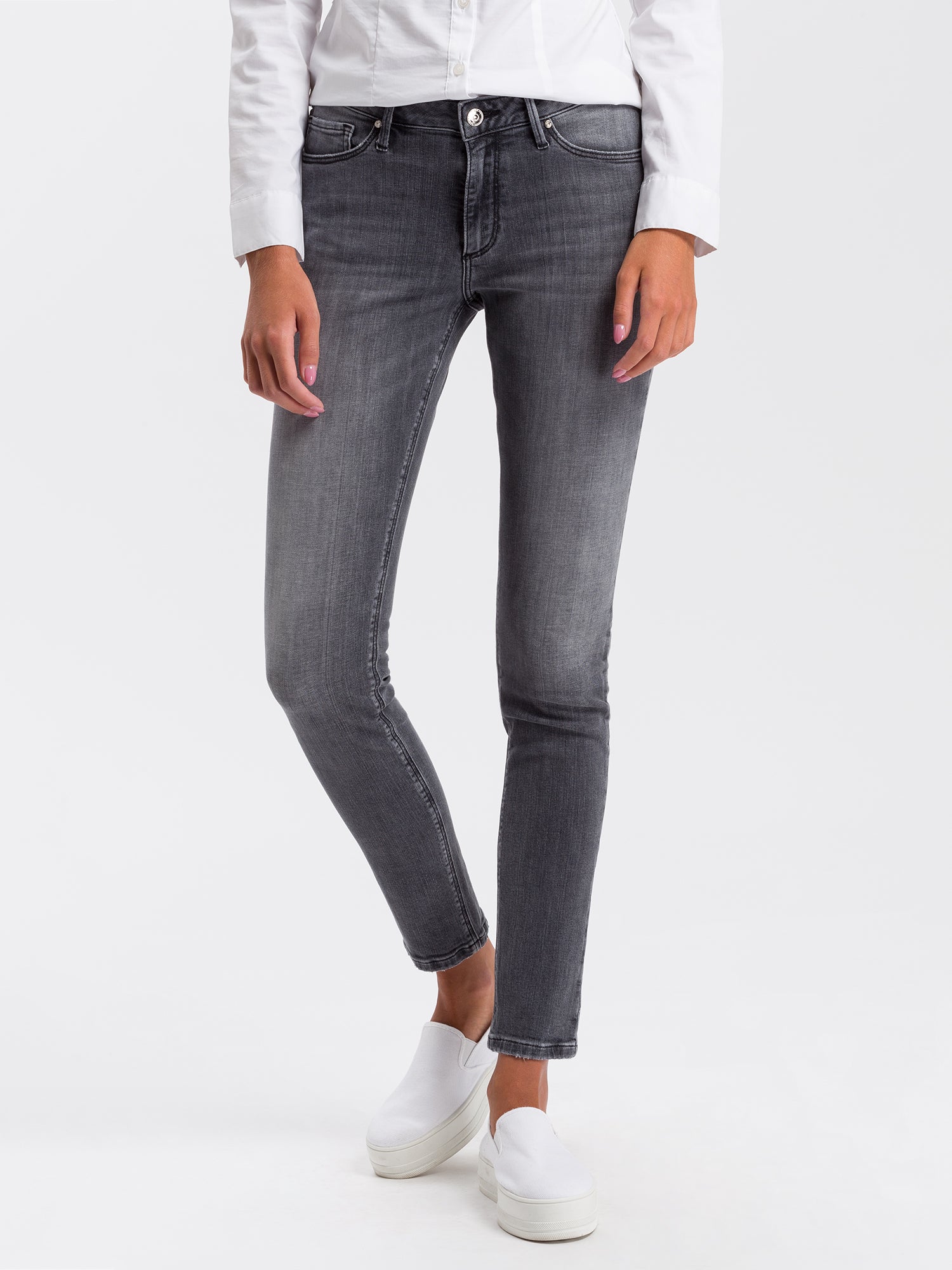 CROSS JEANS Alan Five Pocket - Smoky Concrete Gray - N497-191