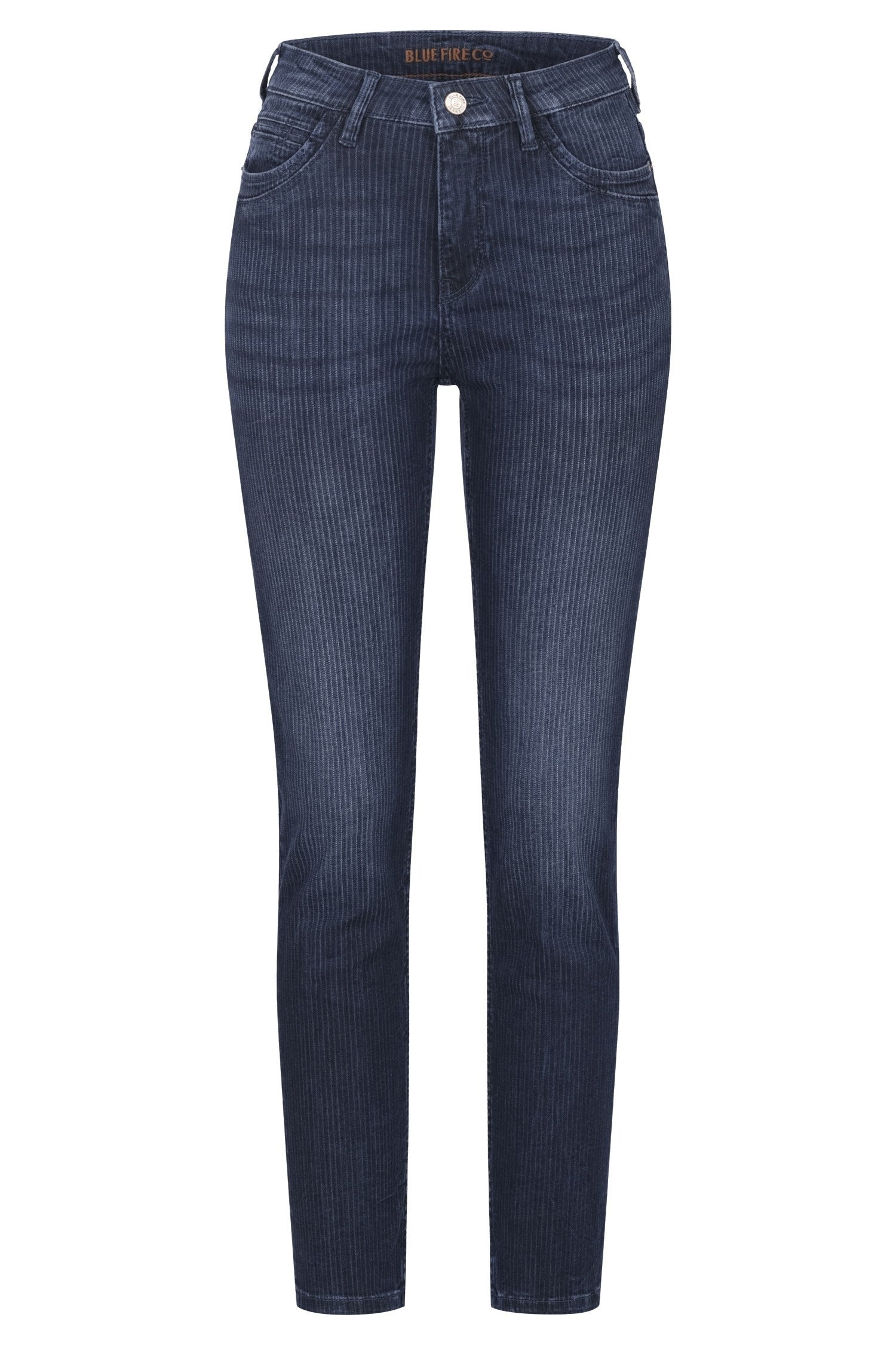 BLUE FIRE Nancy Jeans - Midnight Pinstripe Blue - 1001.4570