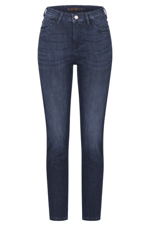 BLUE FIRE Nancy Jeans - Midnight Pinstripe Blue - 1001.4570