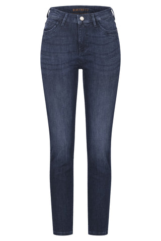 BLUE FIRE Nancy Jeans - Midnight Pinstripe Blue - 1001.4570