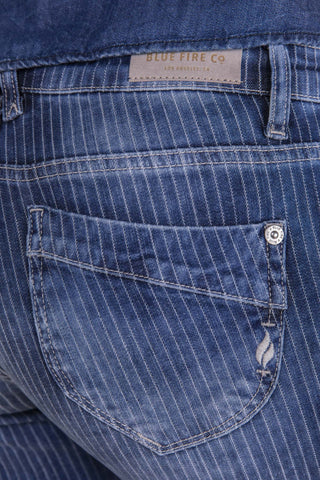 BLUE FIRE Nancy Slim-Fit Jeans - Pinstripe Dusk Indigo - 1001.2258