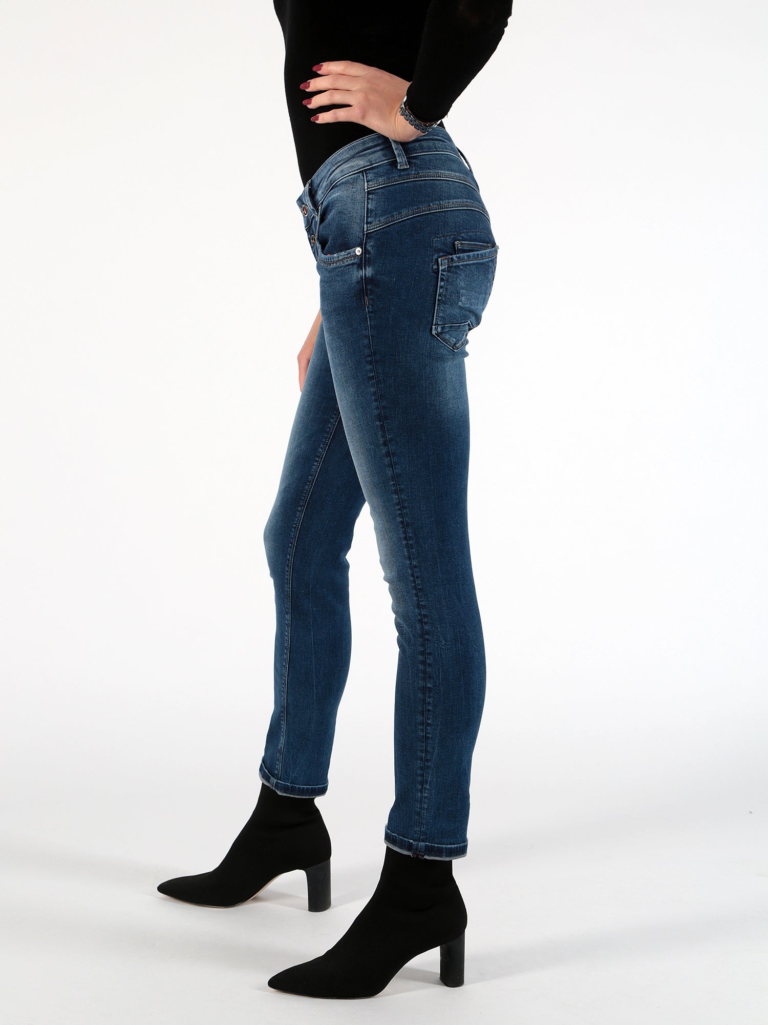 MOD JEANS Ulla Slim Jeans - Coastal Indigo Stone - NOS-2020.2925