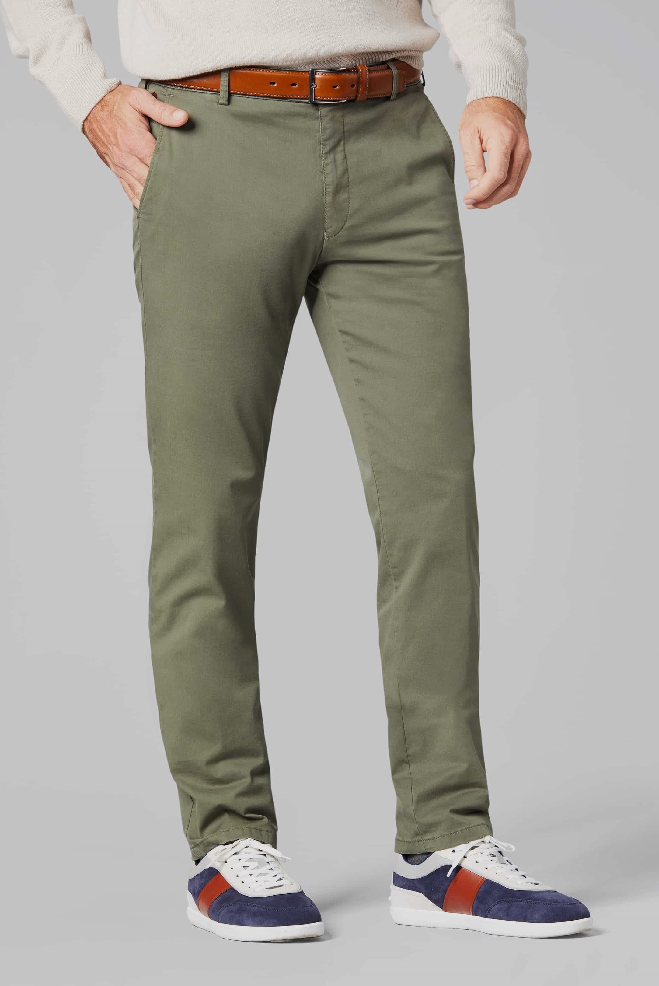 MEYER HOSEN Bonn Chino - Olive Grove - 9-3004-27