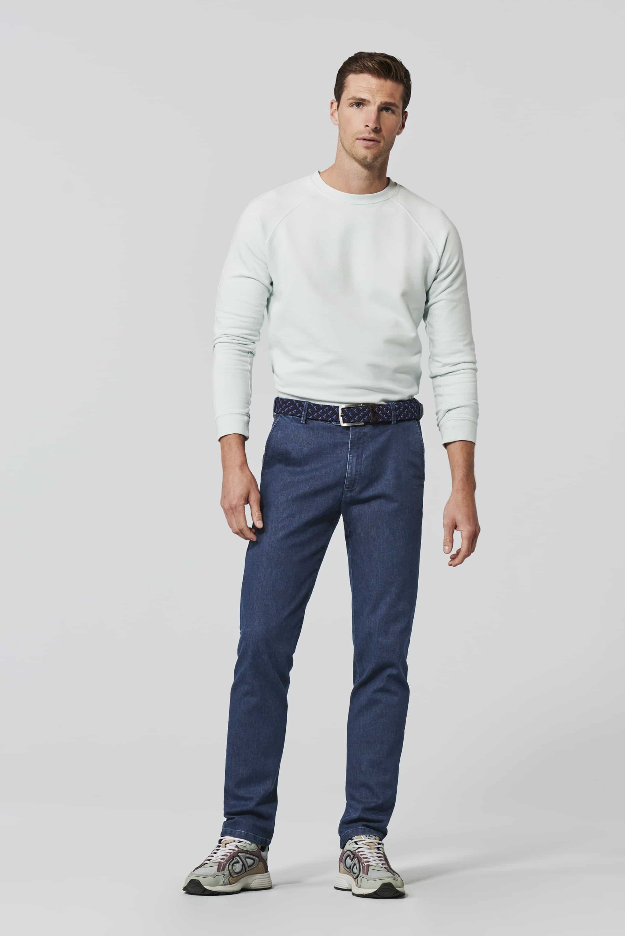 MEYER OSLO Chino - Navy Slate Blue - 1-4175-18 von MEYER HOSEN