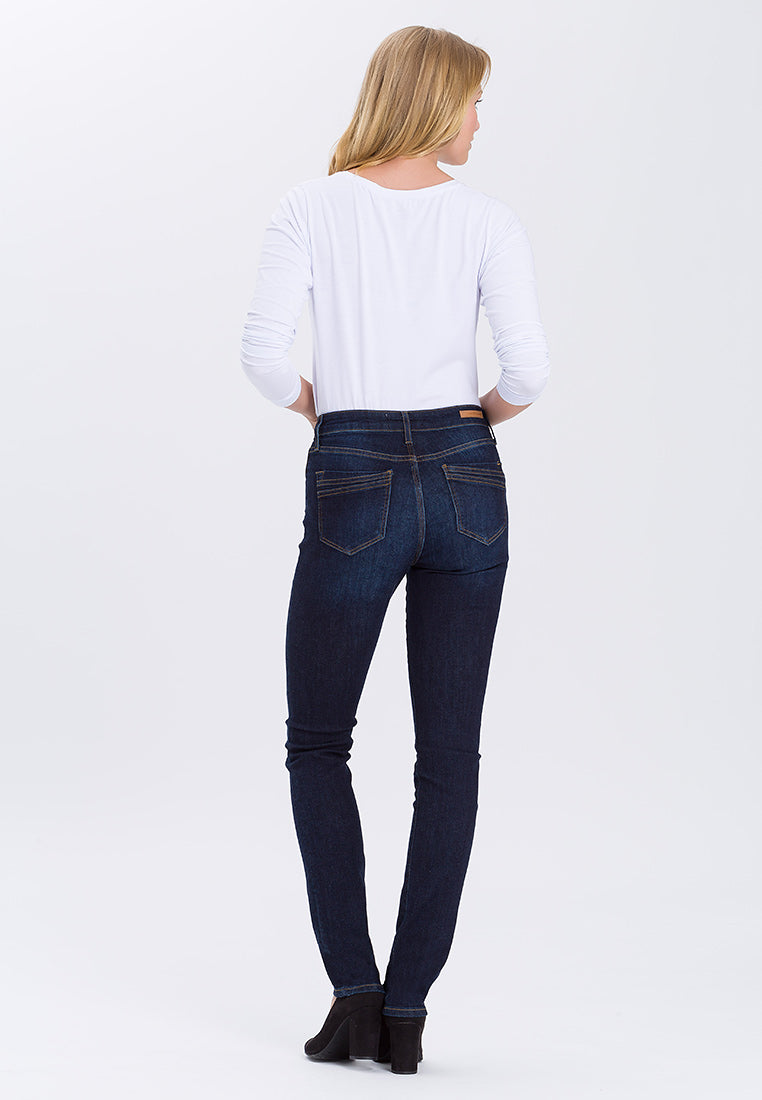 CROSS JEANS ANYA Jeans - Indigo Eclipse Used - P489-077 von Cross Jeans