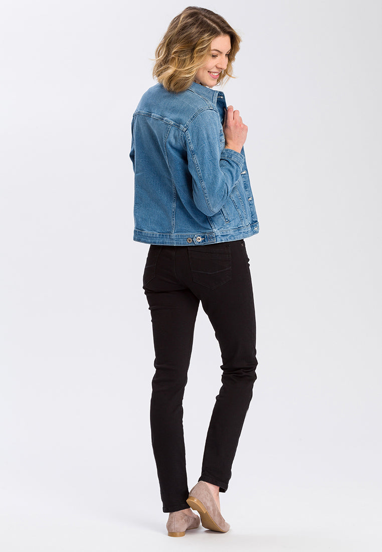 CROSS JEANS ANYA 5-Pocket Hose - Noir Velvet Black - P489-155