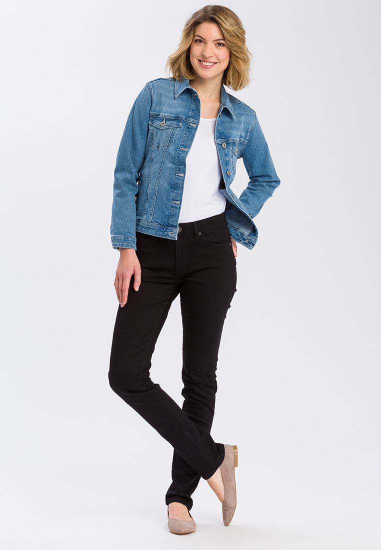 CROSS JEANS ANYA 5-Pocket Hose - Noir Velvet Black - P489-155 von Cross Jeans