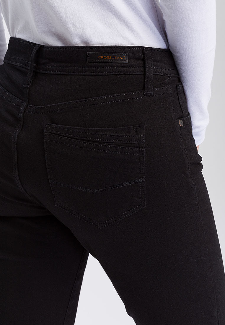 CROSS JEANS ANYA 5-Pocket Hose - Noir Velvet Black - P489-155 von Cross Jeans