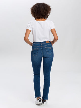 CROSS JEANS Anya Slim Jeans - Deep Indigo Wash - P489-175