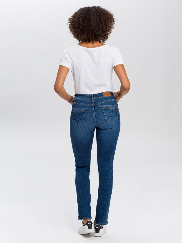 CROSS JEANS Anya Slim Jeans - Deep Indigo Wash - P489-175 von Cross Jeans