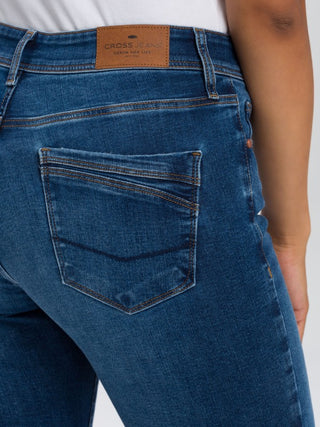 CROSS JEANS Anya Slim Jeans - Deep Indigo Wash - P489-175
