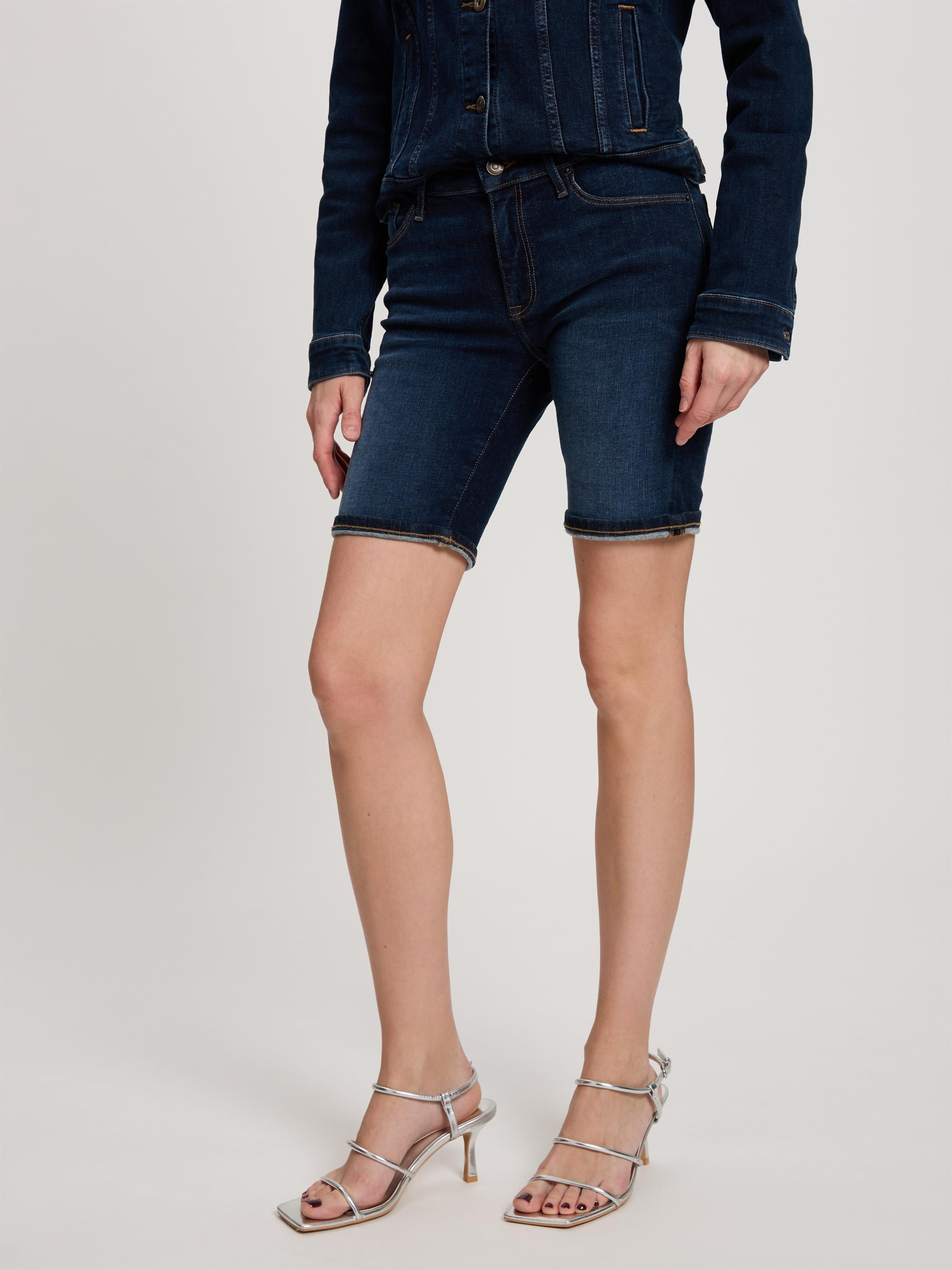 CROSS JEANS ANYA SHORT - Midnight Indigo Denim - P528-014