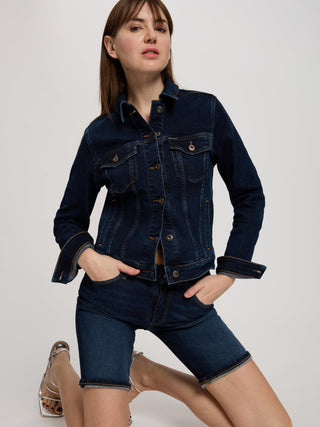 CROSS JEANS ANYA SHORT - Midnight Indigo Denim - P528-014