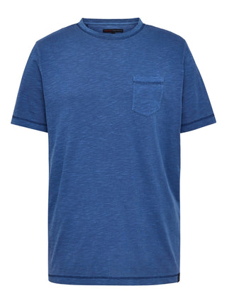 PADDOCKS Ospig T-Shirt Kurzarm Shirt Rundhals - Ocean Slate Melange - 38016 7043.0800