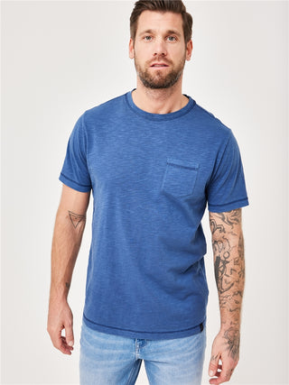PADDOCKS Ospig T-Shirt Kurzarm Shirt Rundhals - Ocean Slate Melange - 38016 7043.0800