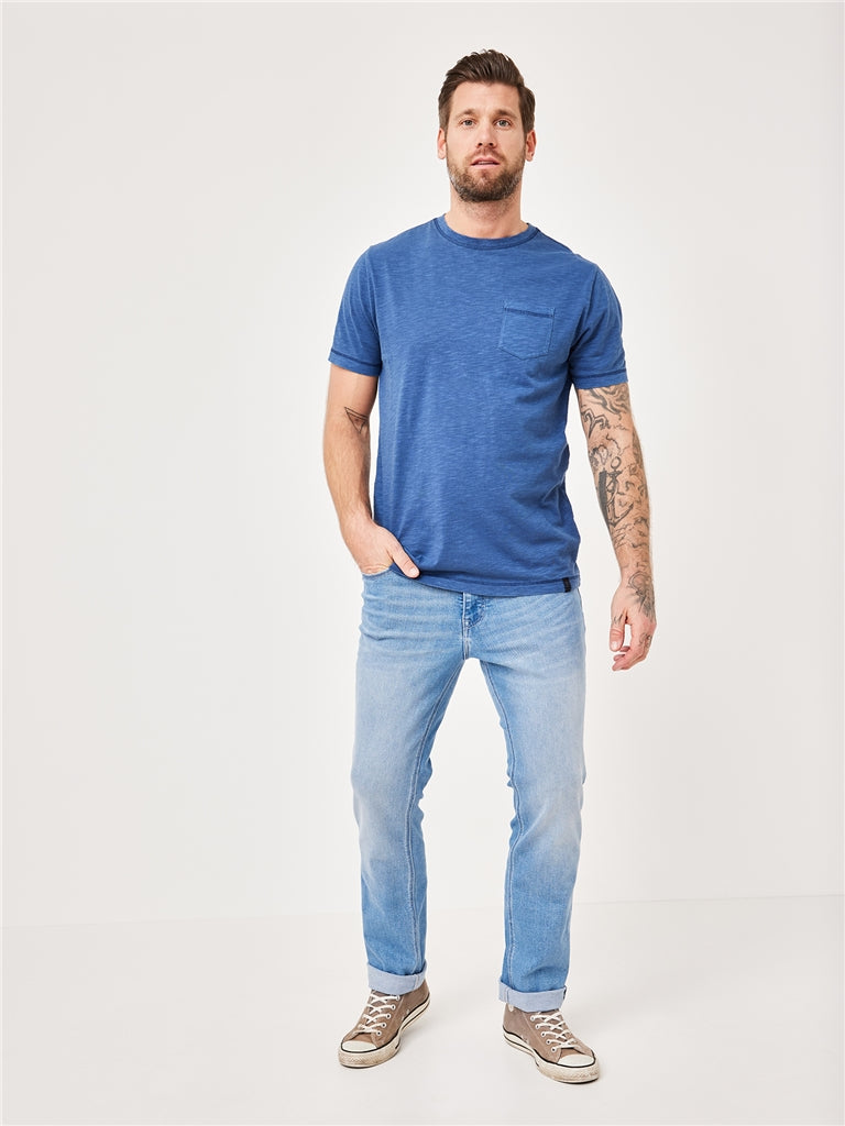 PADDOCKS Ospig T-Shirt Kurzarm Shirt Rundhals - Ocean Slate Melange - 38016 7043.0800 von Paddocks