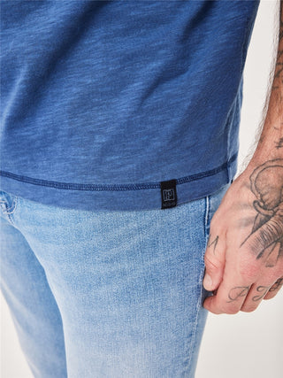 PADDOCKS Ospig T-Shirt Kurzarm Shirt Rundhals - Ocean Slate Melange - 38016 7043.0800