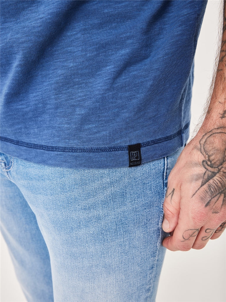 PADDOCKS Ospig T-Shirt Kurzarm Shirt Rundhals - Ocean Slate Melange - 38016 7043.0800 von Paddocks