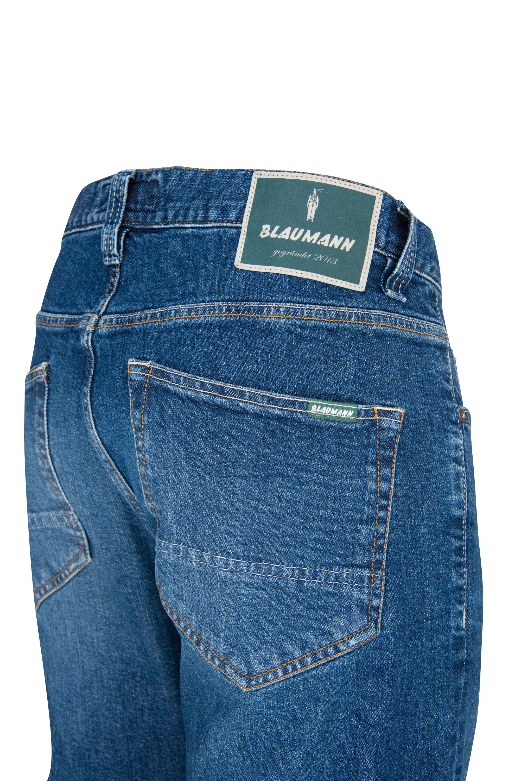 blue jeans narrow stone heavy used 1003-200-643 - candiani selvage von Blaumann Jeans