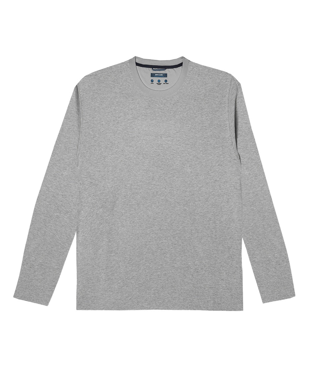 PIERRE CARDIN Longsleeve Shirt Rundhals - Misty Harbor Grey - 30250 3025.9102