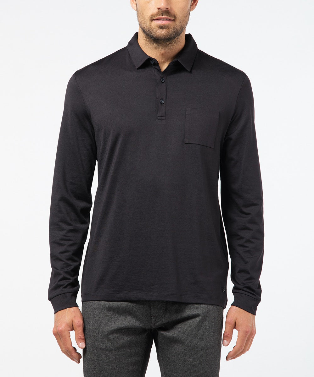 PIERRE CARDIN POLOSHIRT LANGARM - Midnight Ink Blue - 53704 92317.3000