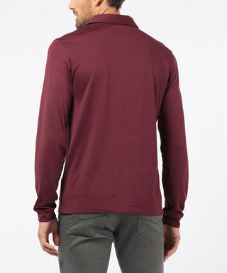 PIERRE CARDIN Poloshirt Langarm - Burgundy Velvet Sky - 53704 92317.8104