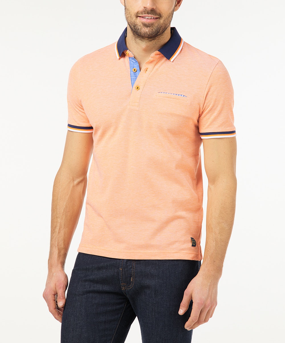 PIERRE CARDIN Poloshirt Bicolor - Soft Marmalade Blue - 52124 1226.4803