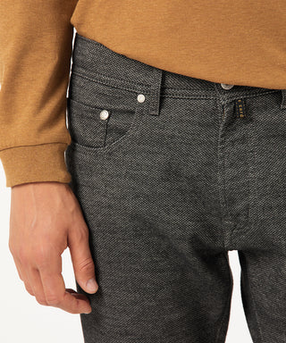 PIERRE CARDIN LYON Five Pocket - Charcoal Woven Espresso - 30917 4791.82