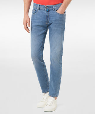 PIERRE CARDIN LYON Five-Pocket Jeans - Coastal Fog Blue - 30915 7713.02