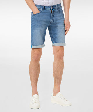 PIERRE CARDIN LYON FUTUREFLEX SHORTS - Blue Stone Wash - 3452 8860.06