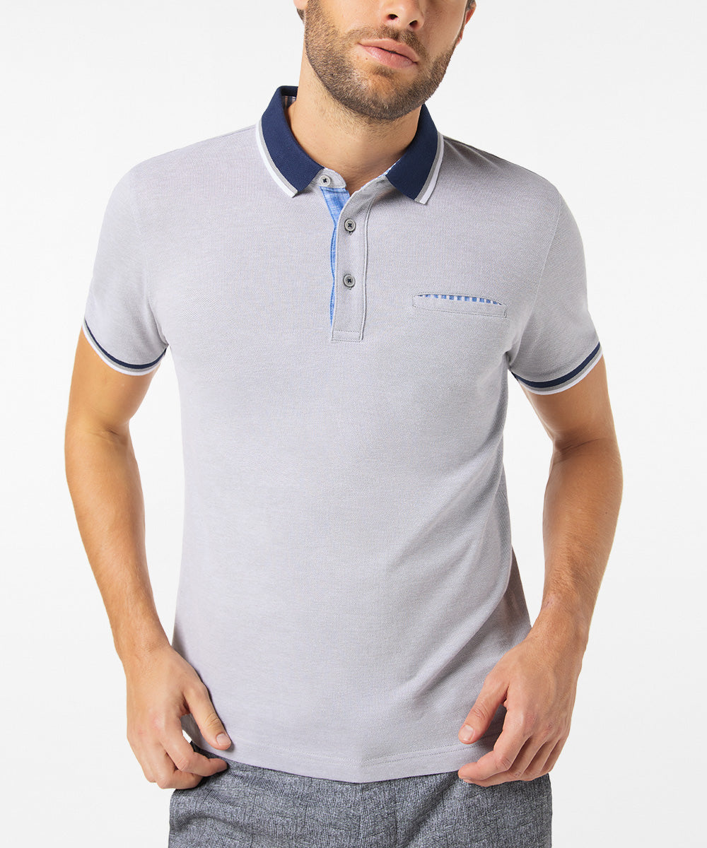 PIERRE CARDIN Poloshirt Bicolor - Silverstone Sky - 52124 1226.2500