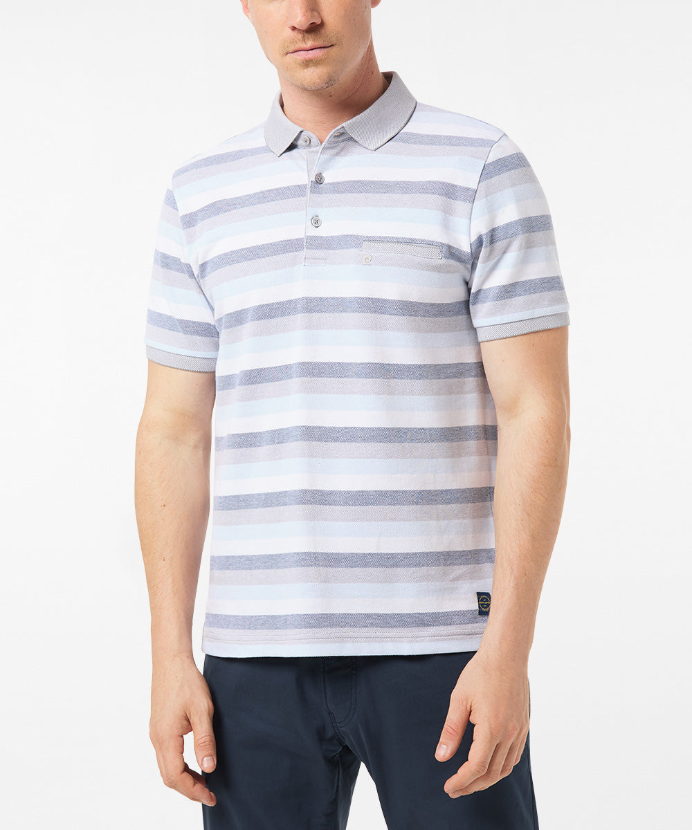 PIERRE CARDIN Poloshirt Modern Fit - Misty Horizon Blue - 52384 11256.2500