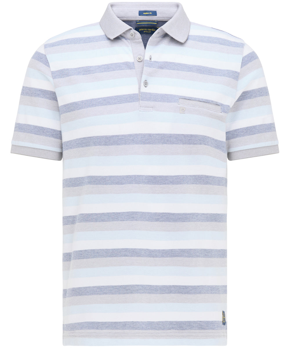 PIERRE CARDIN Poloshirt Modern Fit - Misty Horizon Blue - 52384 11256.2500