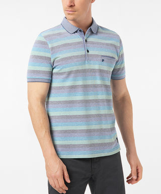 PIERRE CARDIN Poloshirt Kentkragen Poloshirt - Glacier Breeze Stripe - 52384 11256.3100