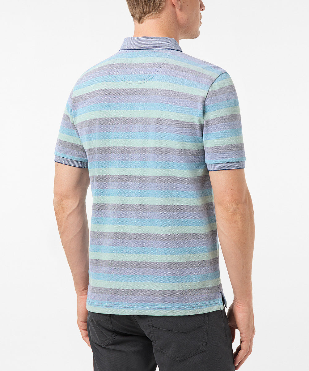 PIERRE CARDIN Poloshirt Kentkragen Poloshirt - Glacier Breeze Stripe - 52384 11256.3100 von Pierre Cardin