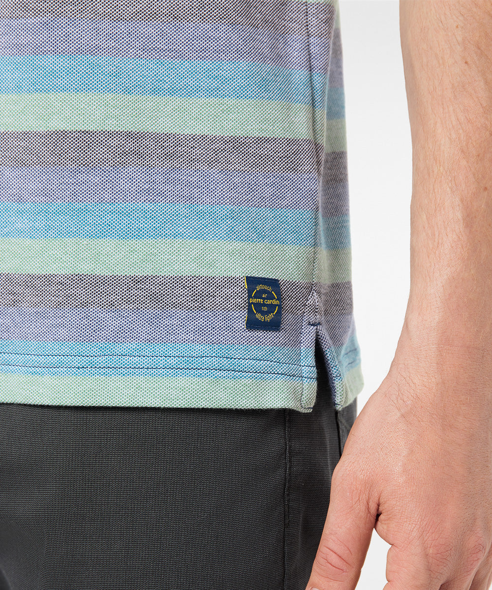 PIERRE CARDIN Poloshirt Kentkragen Poloshirt - Glacier Breeze Stripe - 52384 11256.3100 von Pierre Cardin