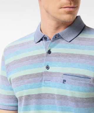 PIERRE CARDIN Poloshirt Kentkragen Poloshirt - Glacier Breeze Stripe - 52384 11256.3100