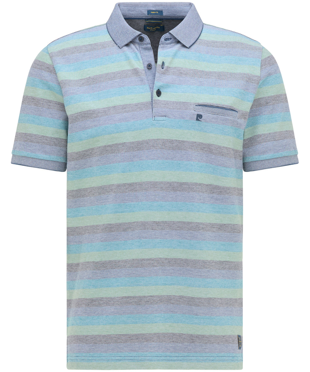 PIERRE CARDIN Poloshirt Kentkragen Poloshirt - Glacier Breeze Stripe - 52384 11256.3100