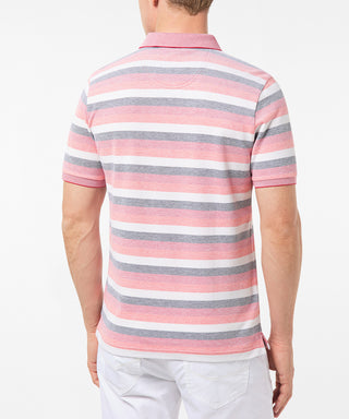 PIERRE CARDIN Poloshirt Kentkragen - Peach Stripe Sunset - 52384 11256.5059