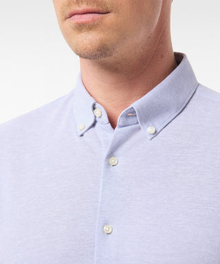 PIERRE CARDIN Slim Fit Kurzarm Hemd - Silver Mist Blue - 3621 27460.9001