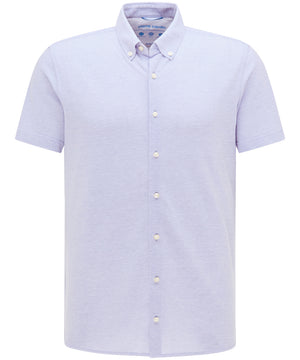 PIERRE CARDIN Slim Fit Kurzarm Hemd - Silver Mist Blue - 3621 27460.9001